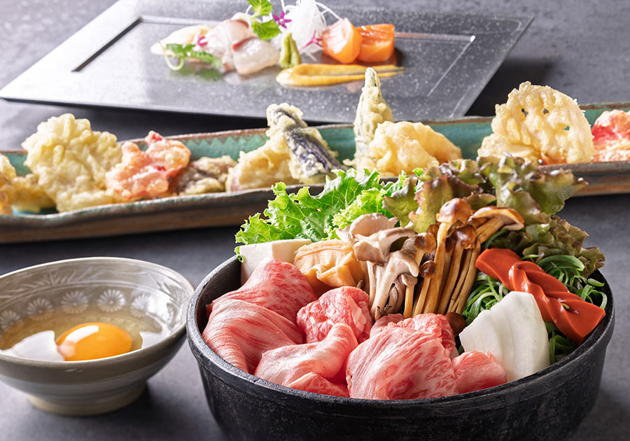 近江牛すき焼き付き天麩羅食べ放題（90分制）