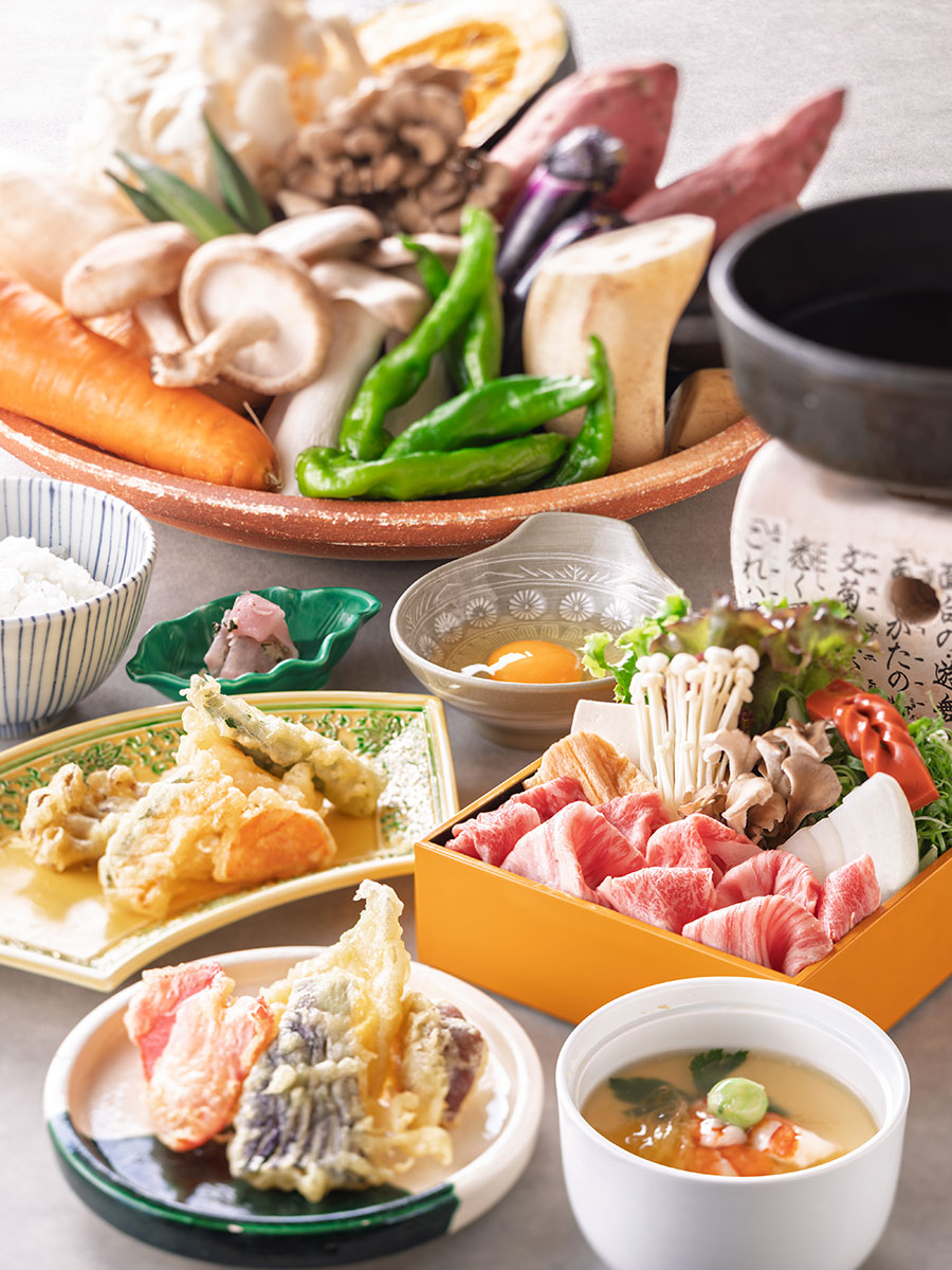 「近江牛すき焼き付き 天麩羅食べ放題（90分制）